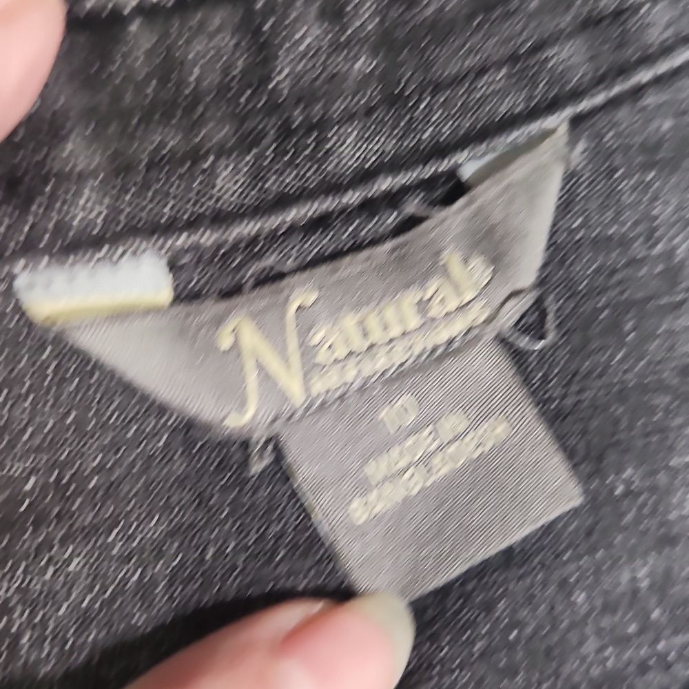 Naturals Raw Hem Black Washed Denim Dress - Picture 5 of 9